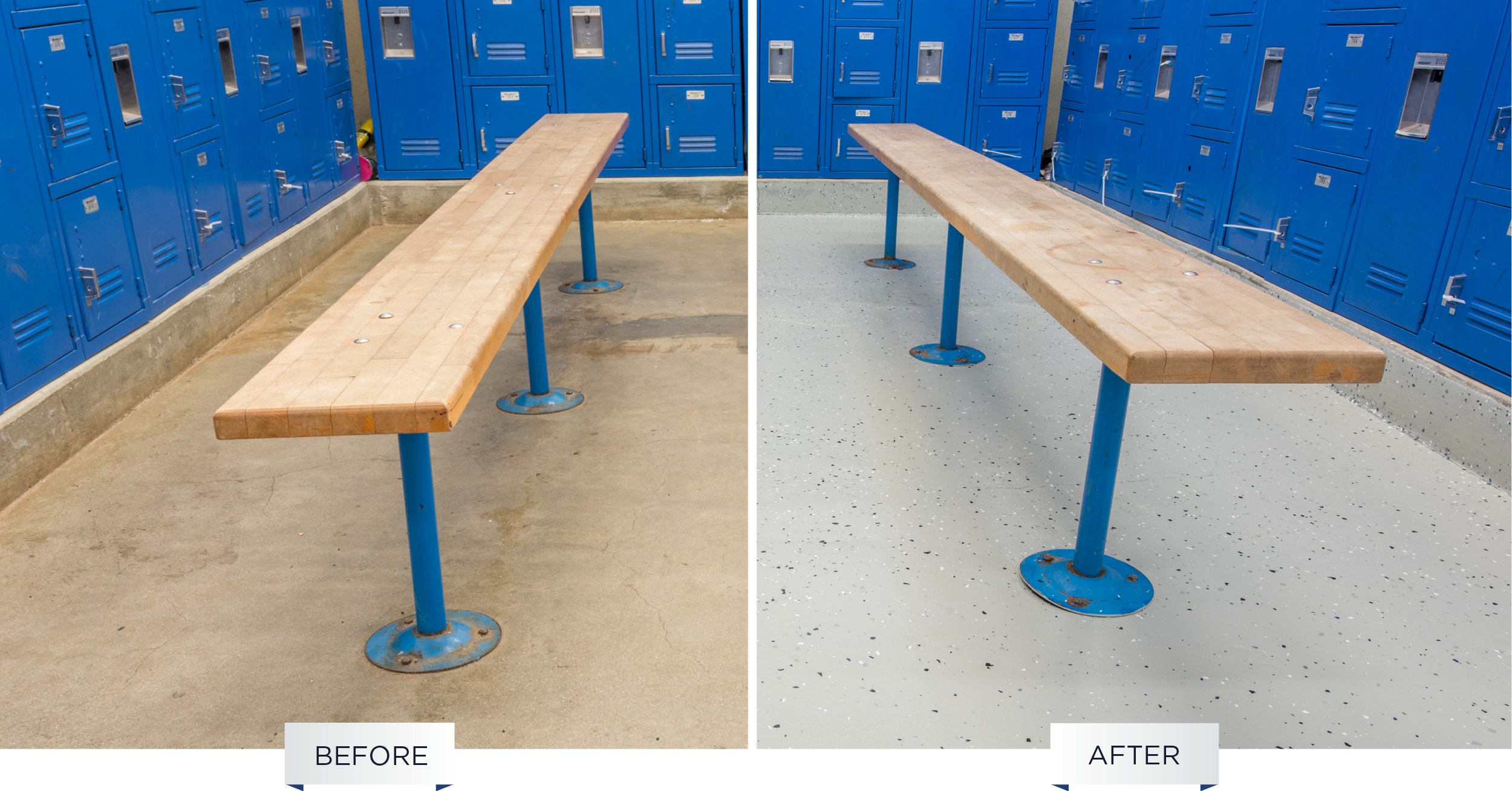 VariGLAZE - Fire Station Locker Room - Bench Area1