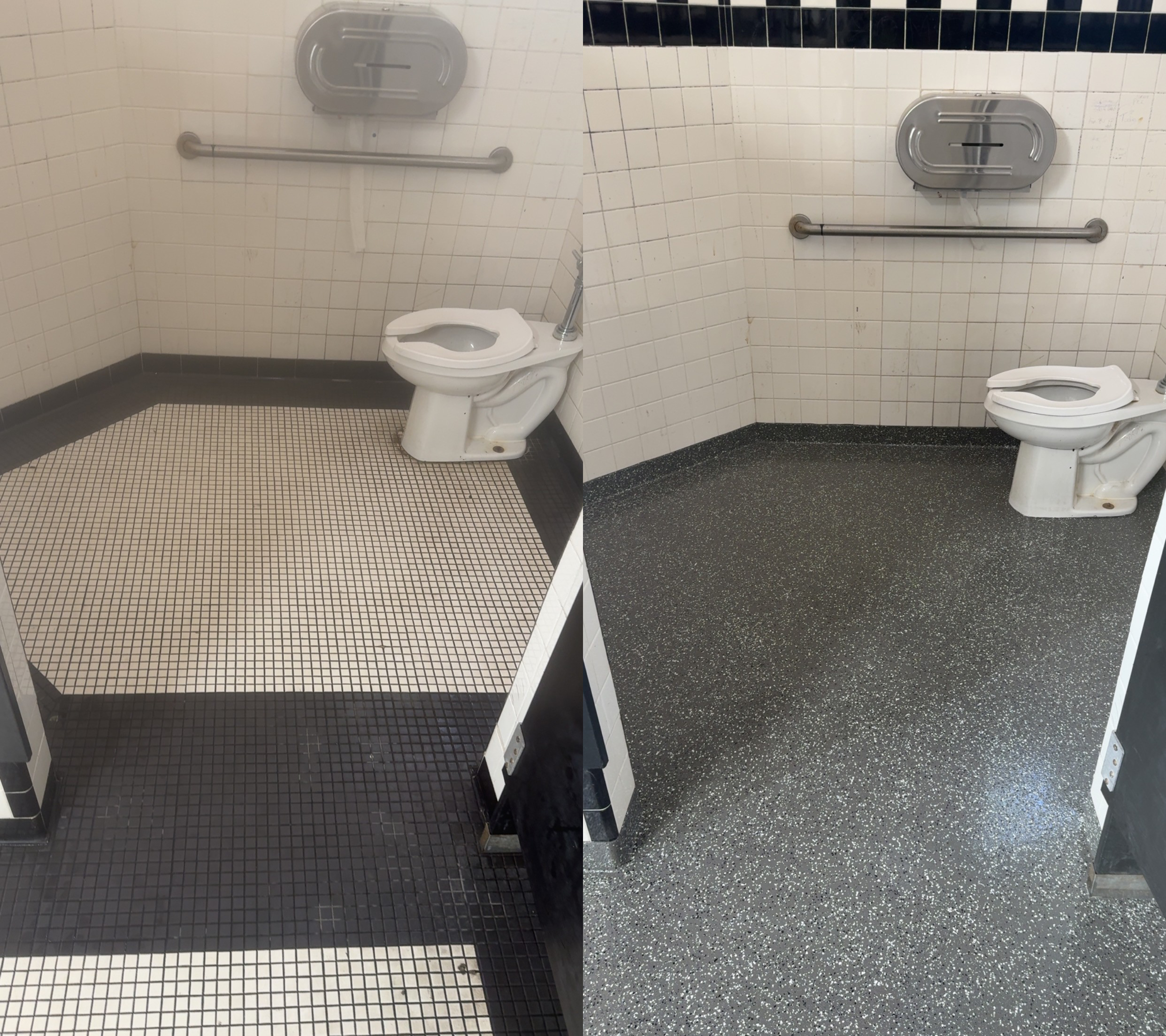 Deshane Taylor - Matthew Estrella - Complete Floor Care Solutions - VariGLAZE - Toilet - BeforeAfter 1