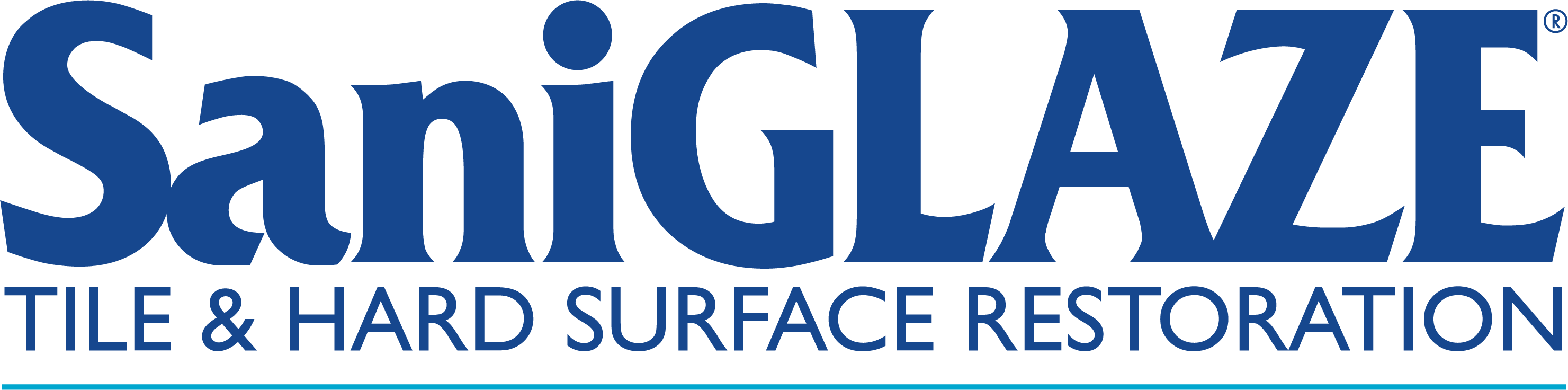 SaniGLAZE Logo Tile and Hard Surfaces Restoration Tagline