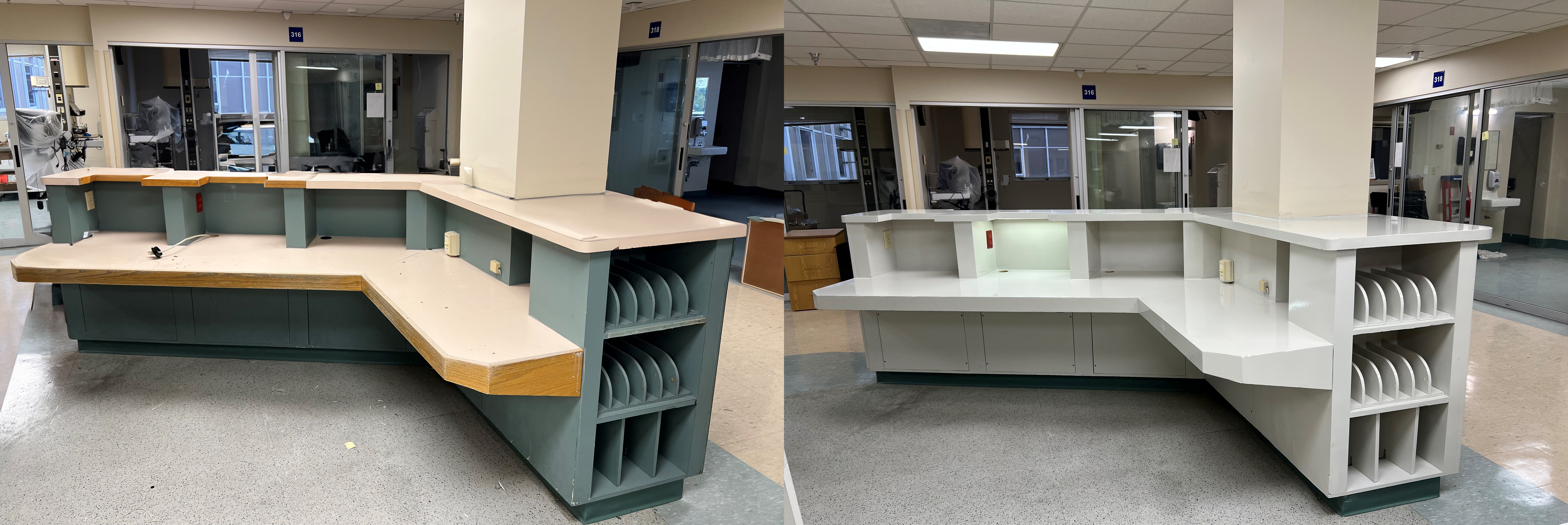Peter Porter - Complete Floor Care Solutions - Tampa Hospital - ChromaGLAZE - Cabinets and Countertops - BeforeAfter 7